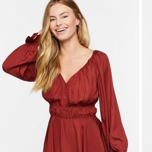 Trumpet Sleeve Flounce Romper